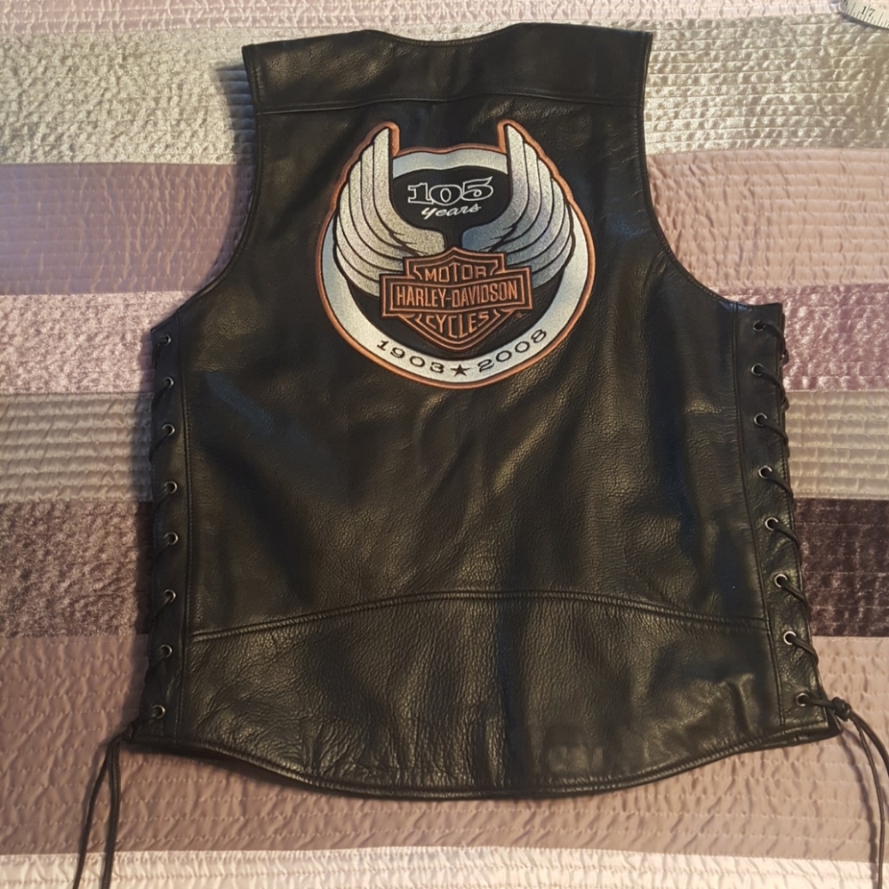 Men's Harley Davidson leather vest